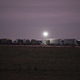 A line of trucks at at the Manston airfield.